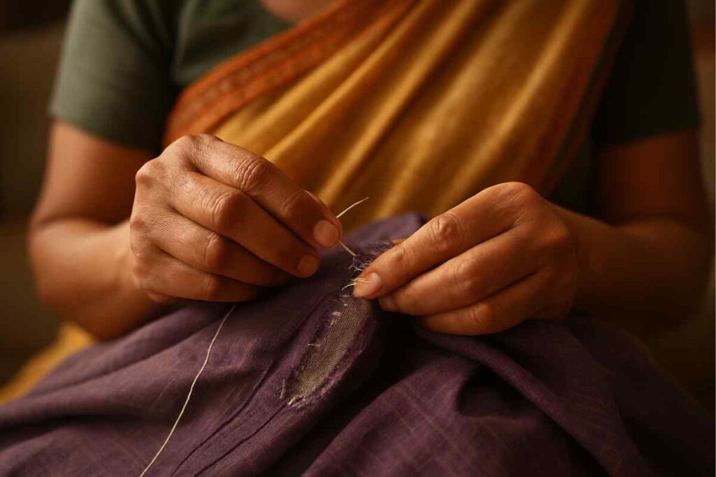 Reusing a torn Saree