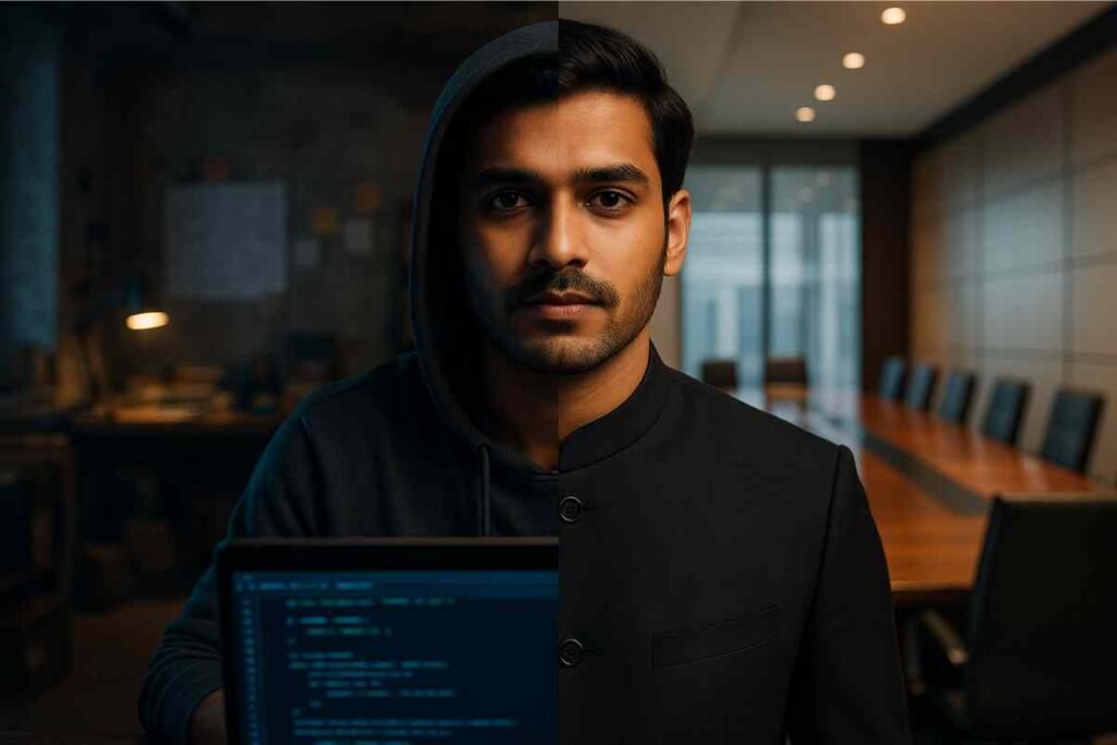Kurta in Client Meetings, Hoodie for Coding