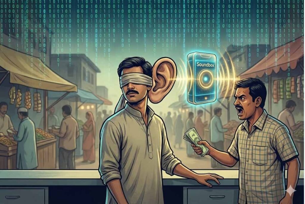 Surreal Indian Marketplace Scene