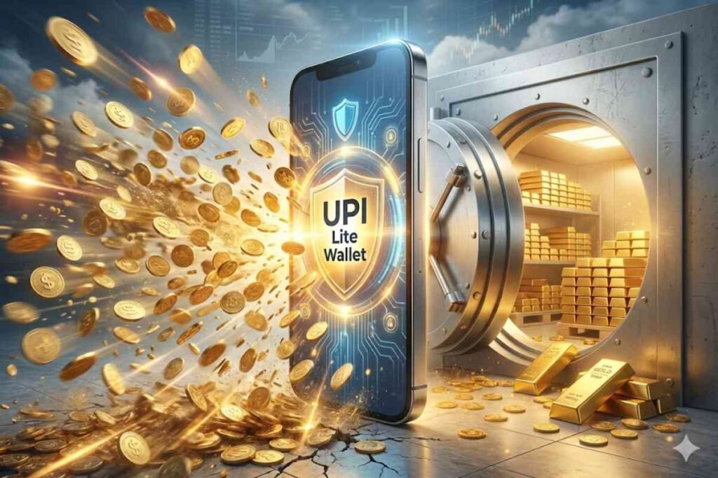 Smartphone guarding the vault's riches